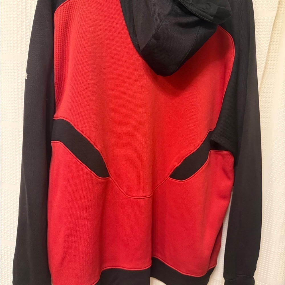Vintage NFL Onfiled Reebok 49ers Red and Black Men's Hoodie Sweatshirt - Picture 11 of 16